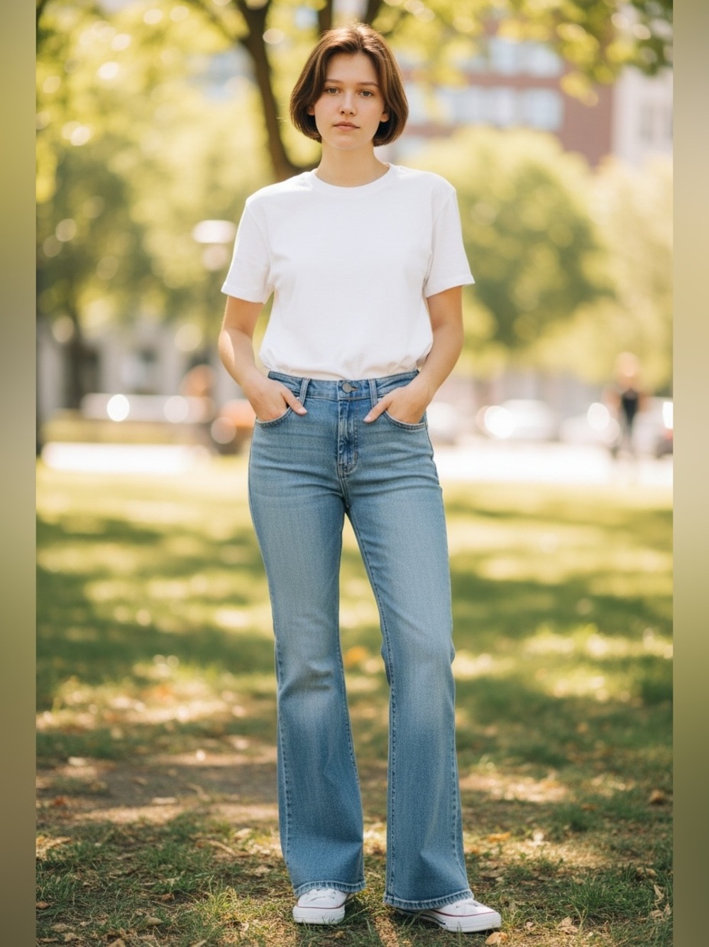 BDG Low-Rise Regular Length Flare Jeans in Vintage Medium 28